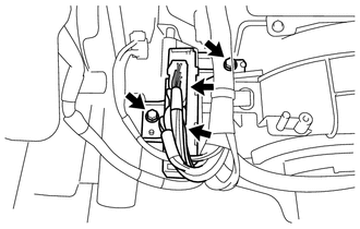 (a) Disconnect the 2 connectors.