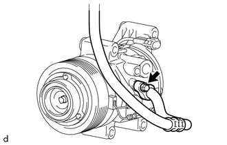 (a) Remove the bolt to disconnect the discharge hose sub-assembly.