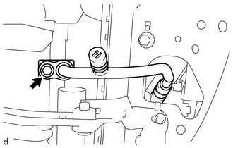 (a) Remove the bolt to disconnect the discharge hose sub-assembly from the cooler