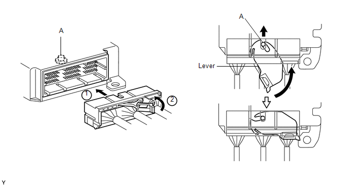 4. DISCONNECTION OF CONNECTORS FOR HORN BUTTON ASSEMBLY, LOWER INSTRUMENT PANEL