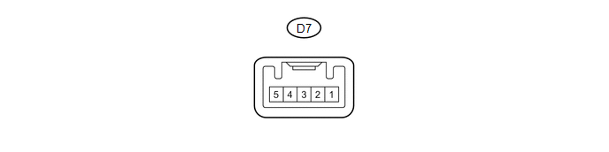 (a) Disconnect the D7 door control receiver connector.