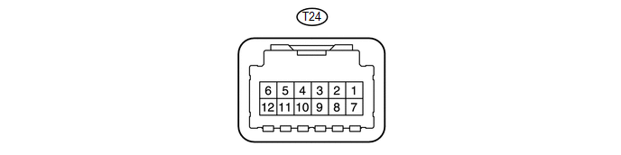 (a) Disconnect the T24 door control receiver connector.