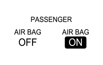 (b) Check that the passenger airbag ON/OFF indicator (ON and OFF) comes on for
