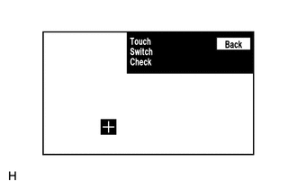(a) Enter the "Touch Switch Check" screen. Refer to Check Touch Switch in Operation