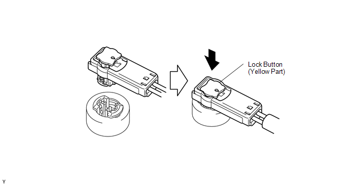 6. DISCONNECTION OF CONNECTOR FOR FRONT SEAT AIRBAG ASSEMBLY